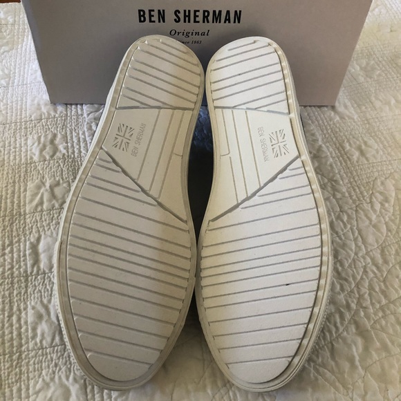 BEN SHERMAN Conall Lo Twill Sneaker - Navy Texti - Picture 4 of 5